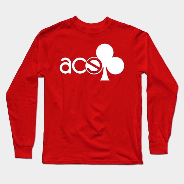 white ace club Long Sleeve T-Shirt by bigflacpro